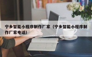 长治宁乡智能小程序制作厂家（宁乡智能小程序制作厂家电话）